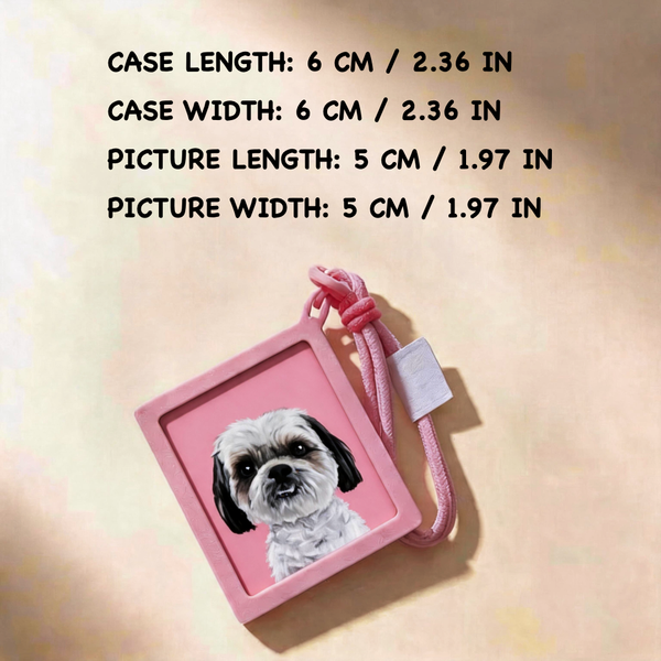 Custom Pet Portrait Bag Charm for Pet Parents