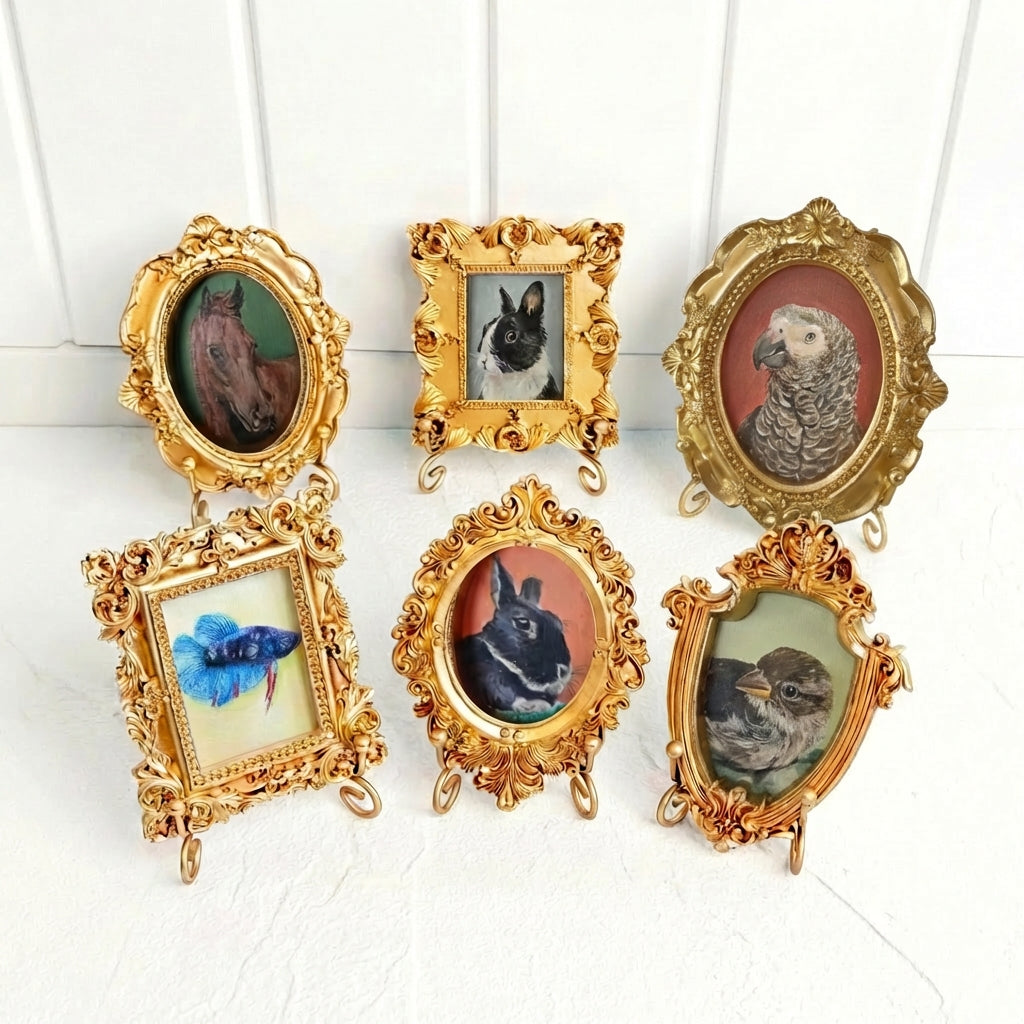 Custom Unique Pet Portrait | Vintage Style & Personal Background