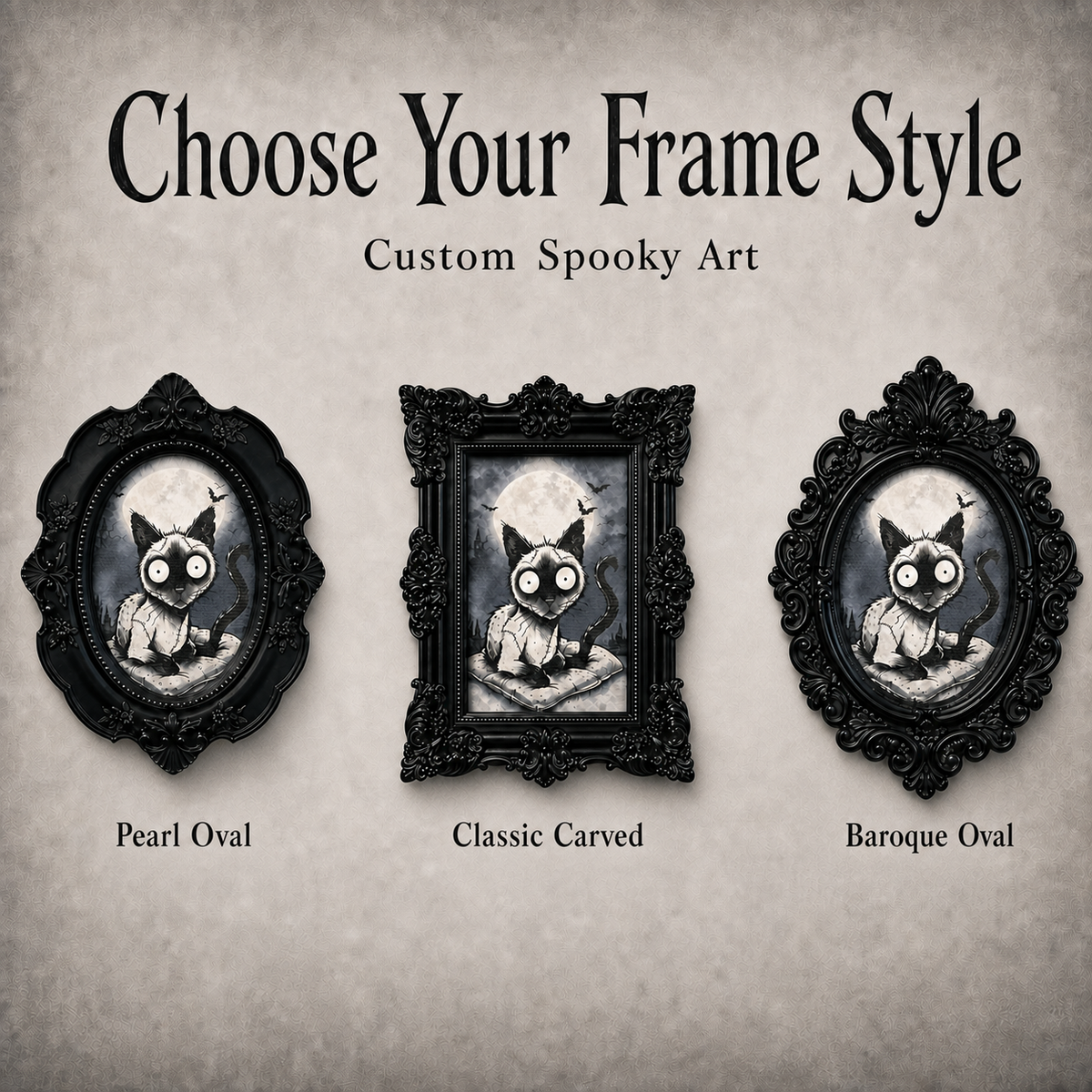 Custom Pet Portrait – Gothic Halloween Special
