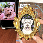 Custom Floral Pet Portrait for One Pet
