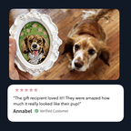 Custom Floral Pet Portrait for One Pet