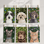 Custom Floral Pet Portrait-Medium Size