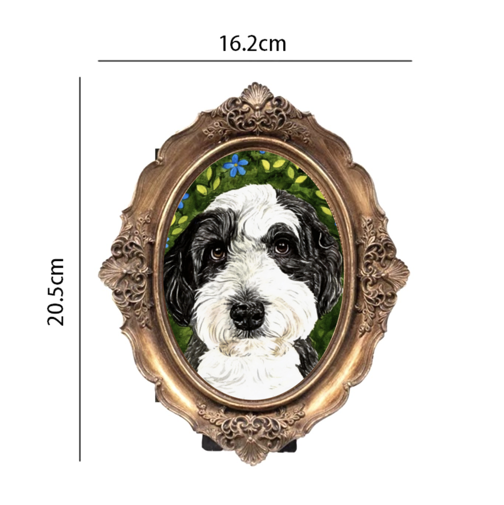 Custom Floral Pet Portrait-Medium Size